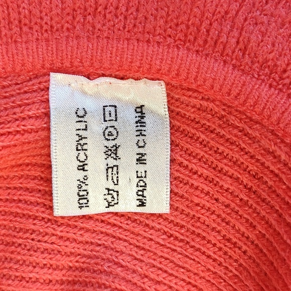 Coral Ruffled Women's Sweater - Picture 9 of 12